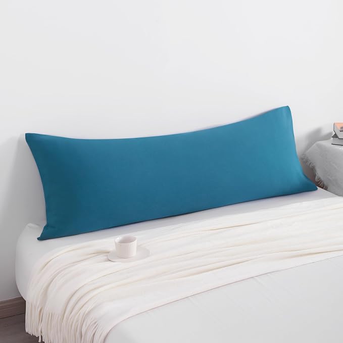 NTBAY Body Pillowcase, 20x54 inches, Teal Blue, Brushed Microfiber, Envelope - Image 2