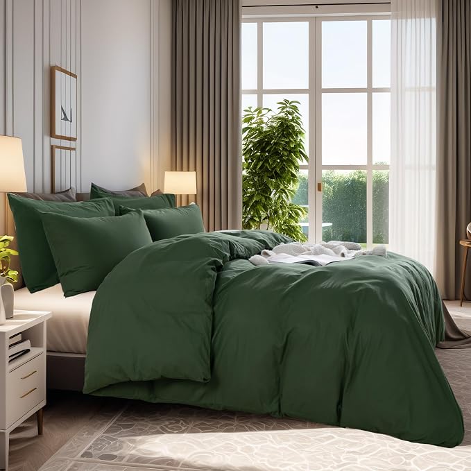 NEXHOME PRO Duvet Cover Set Super King Size, Linen Look Textured Organic - Image 3
