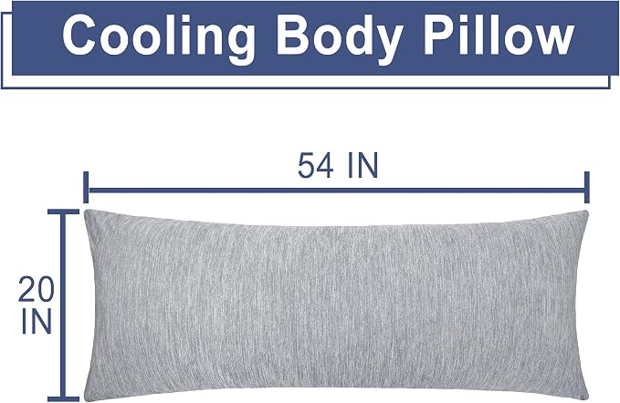 DWCN Cooling Body Pillow for Adults, 20x54 Inch Light Grey - Image 6