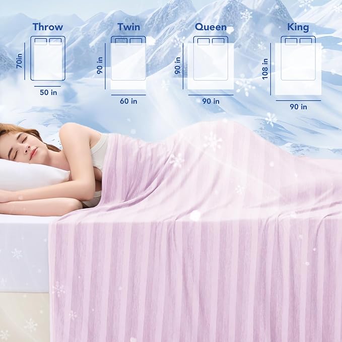 GOHERO Cooling Blanket Queen Size- 90"x90" Summer Cooling Throw Blanket - Image 7