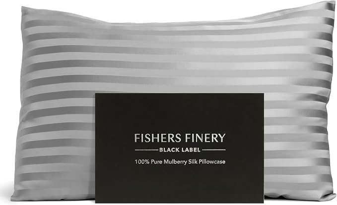 Fishers Finery 30mm 100% Pure Mulberry Silk Pillowcase, Quality Tested by FishersFinery