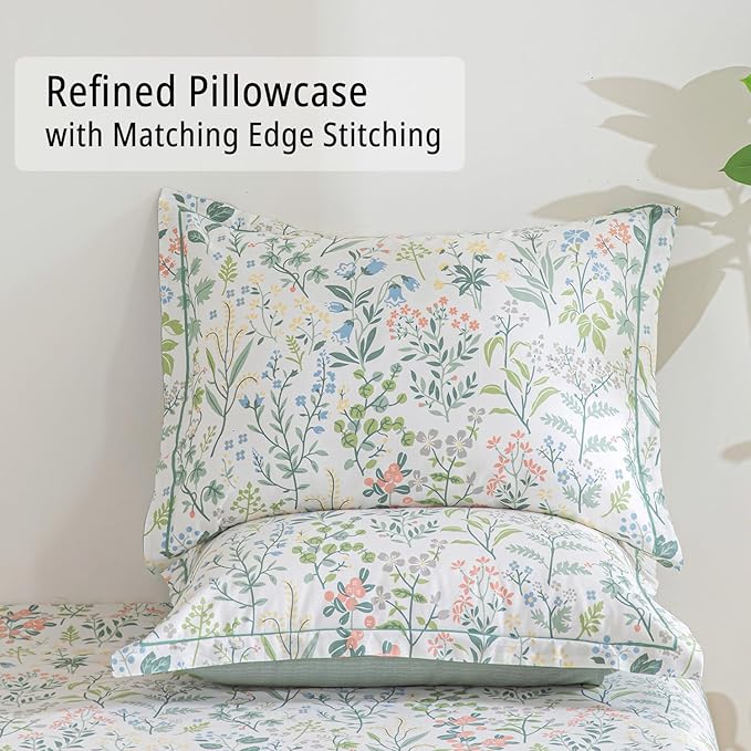 LEMIROE Floral Cotton Comforter Queen Size - Image 4