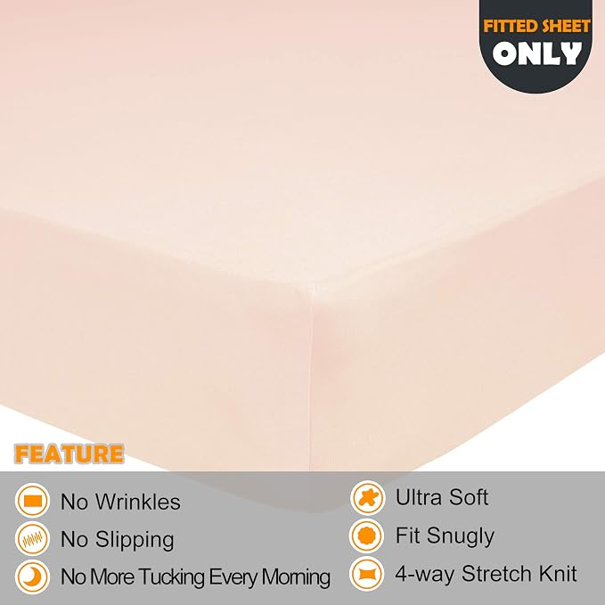 Stretchy Twin Size Fitted Sheet Only - Image 2