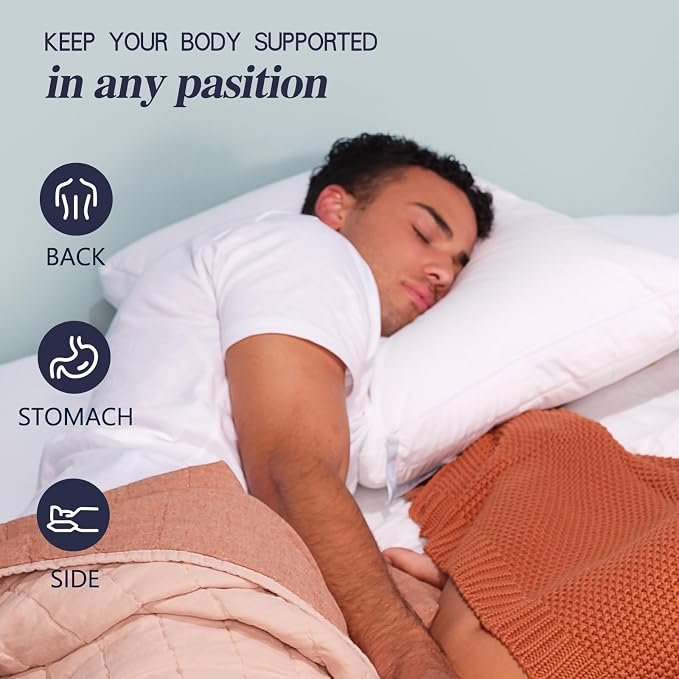Nuzzle King Size Pillows Set of 4 Cooling Adjustable Pillows - Image 5