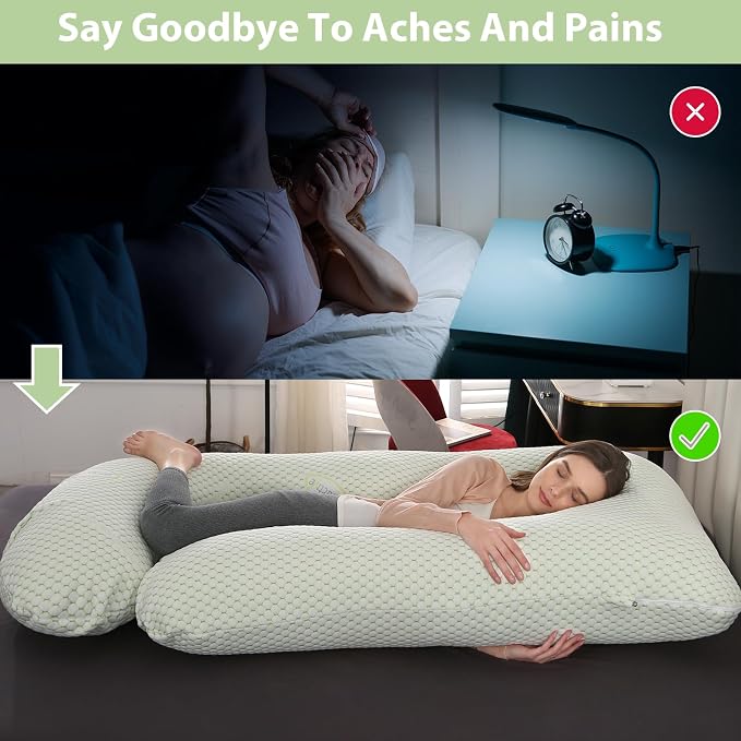 BATTOP Pregnancy Pillows for Sleeping- Full Body Maternity Pillow - Image 5