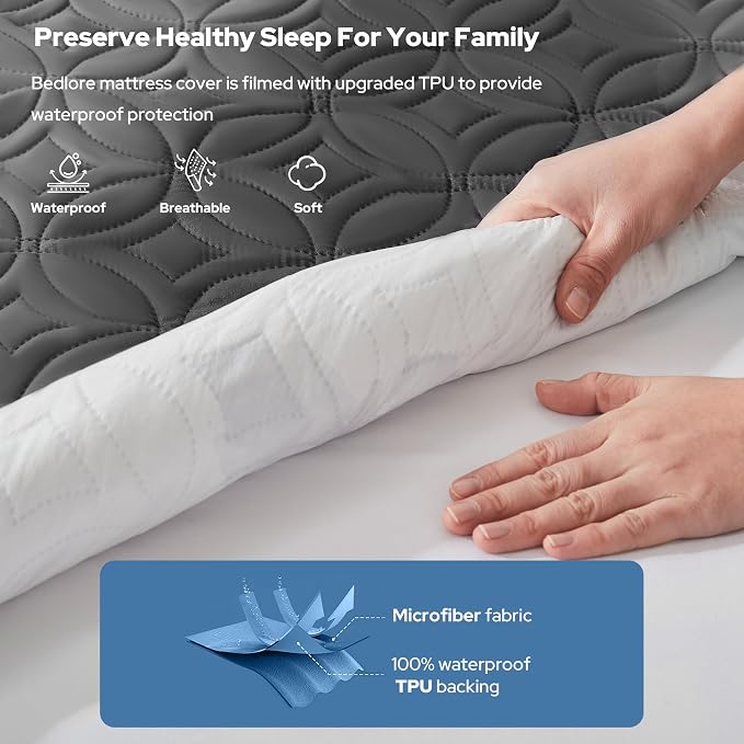 BEDLORE Waterproof Mattress Protector, RV Queen Size Mattress Pad Noiseless - Image 2