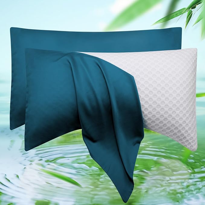 Cooling Crescent Pillow Cases Queen Size Set of 2 by ELIBABA