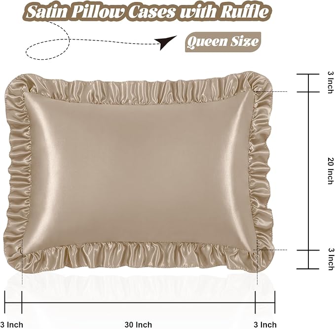 Homiest Ruffle Satin Pillowcase - Image 3
