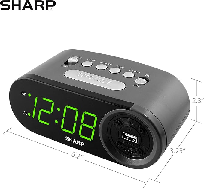 Sharp Digital Easy to Read Alarm Clock - Image 5