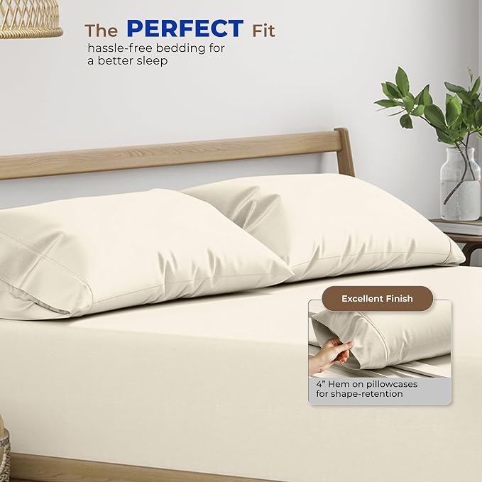 Thread Spread 100% Egyptian Cotton King Size Pillow Cases Set of 2 - Image 4