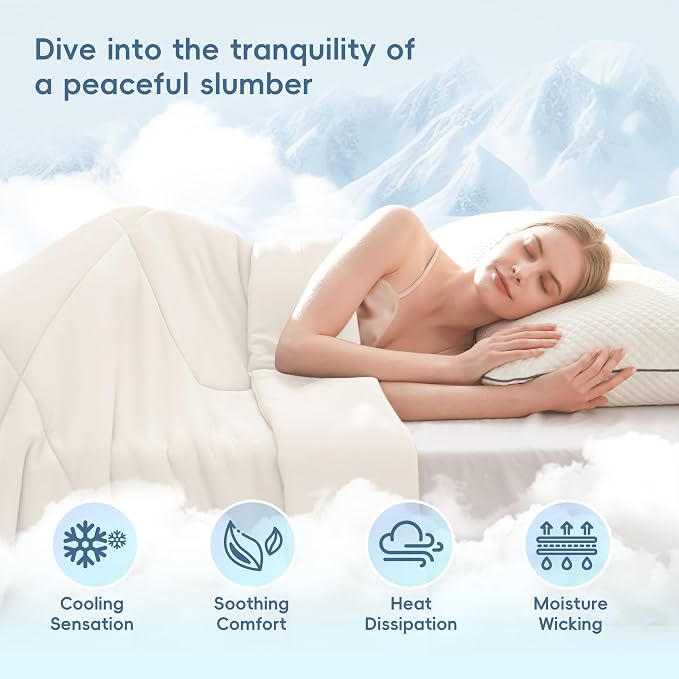 MASVIS Cooling Blankets for Hot Sleepers, Luxury Lightweight Cozy Soft Throw - Image 2