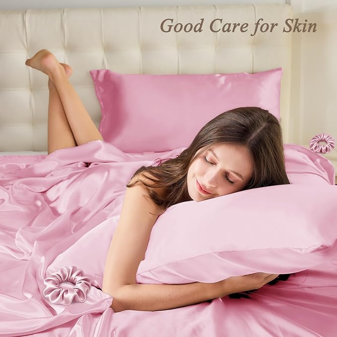 Queen Satin Pillowcase for Hair 2pc, Similar to Silk Pillow Cases, Easier Care - Image 2