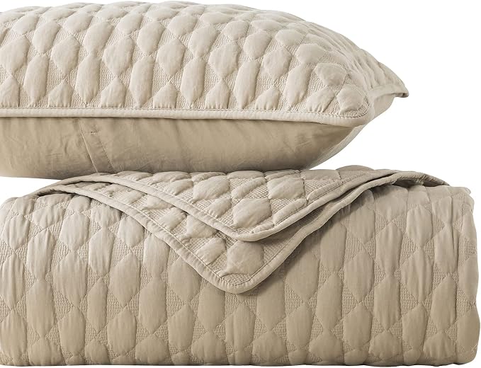 Beige Quilt King Size Bedding Sets - Image 9
