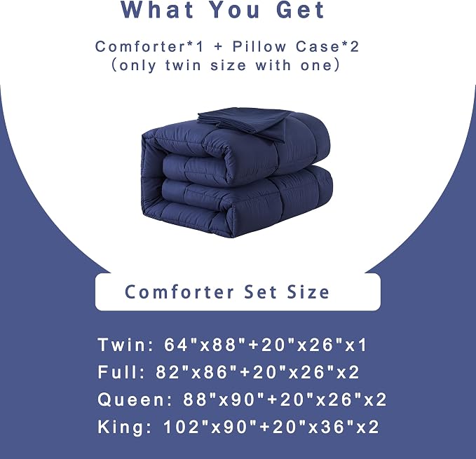 DOWNCOOL Queen Comforter Set -All Season Bedding Comforters Sets - Image 6