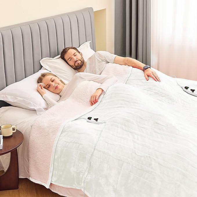 greenoak Heated Blanket Electric Queen Size 84"X90" Dual Control, Heating - Image 2