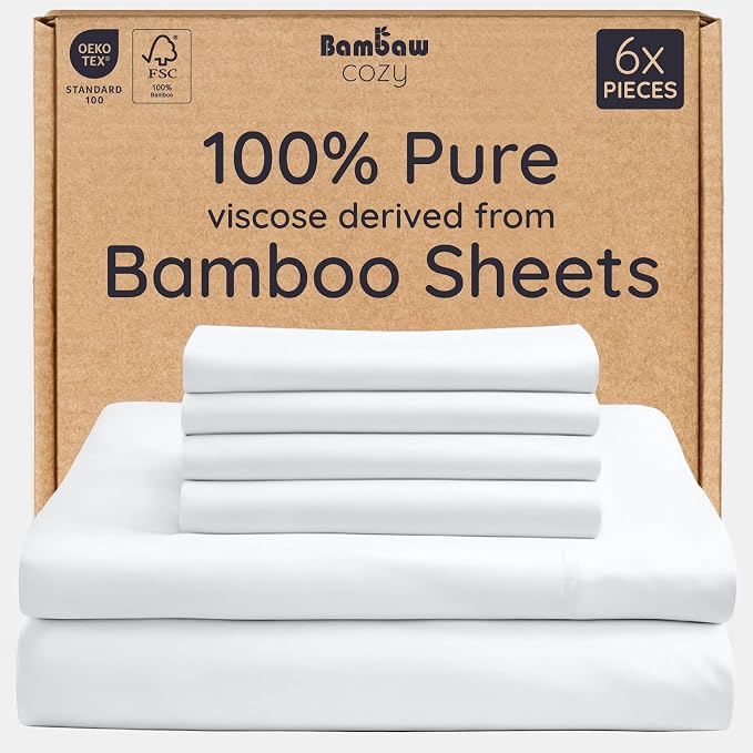 Bambaw King Size Cooling Sheets Set 6pcs by Bambaw