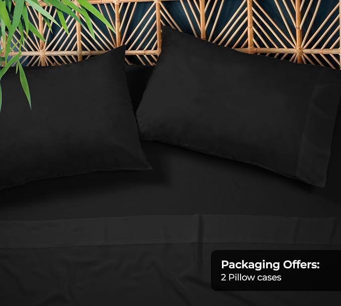 Royale Linens Cooling Pillow Cases Queen Size Set of 2-100% Rayon Derived from - Image 5