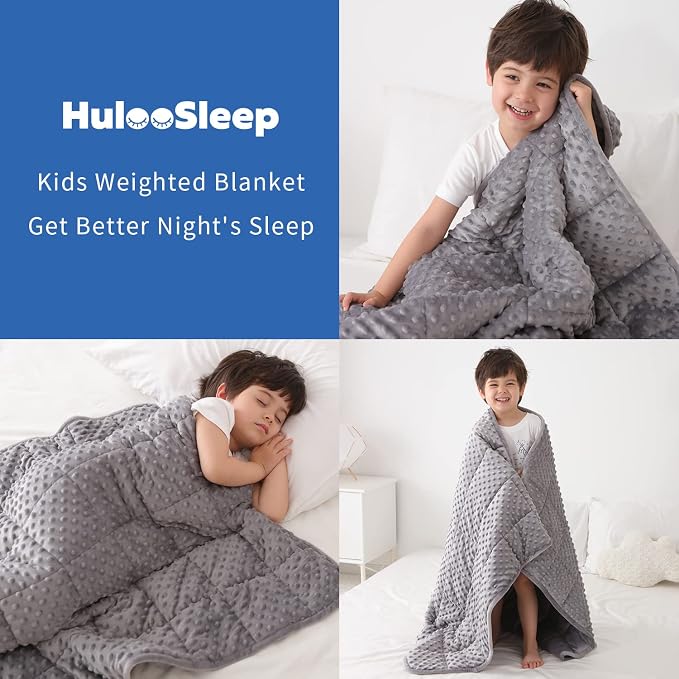 Huloo Sleep Kids Weighted Blanket Twin 7lbs Breathable Soft Minky Weighted - Image 5