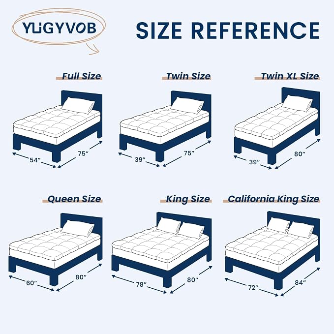 YUGYVOB Twin Size Mattress Pad Extra Thick, and Breathable Mattress Topper - Image 9