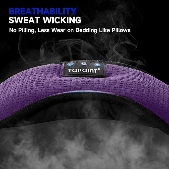 TOPOINT Sleep Mask Headphones Bluetooth Wireless 5.4, Breathable Cotton Eye Mask - Image 5