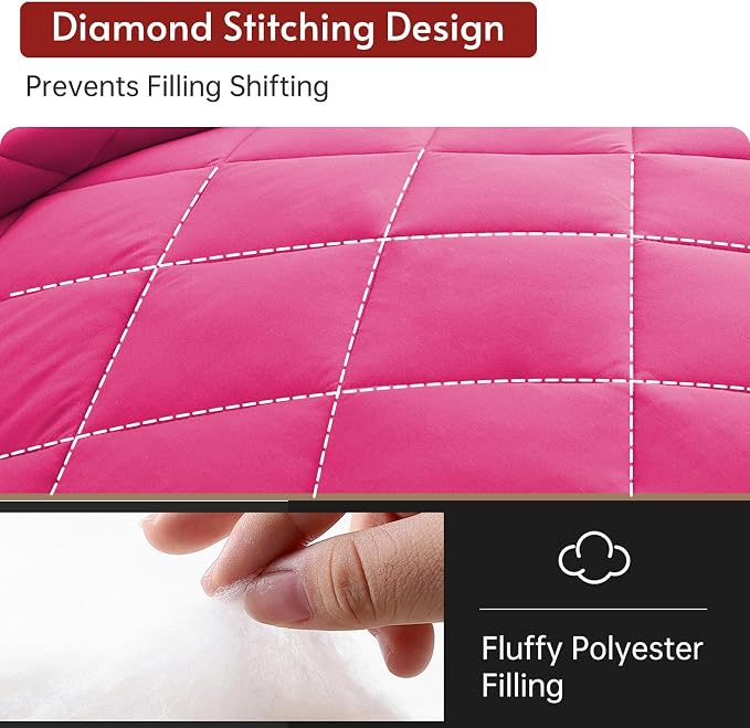 MUXHOMO 7 Pieces Oversized Queen Comforter Set, Reversible Bed in a Bag - Image 7