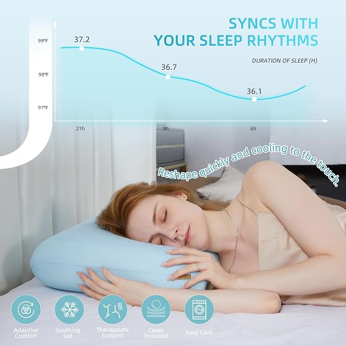 SAPHREAS Cooling Gel Memory Foam Pillow - Image 5
