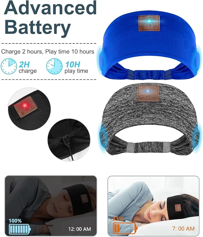 2-Pack Sleeping Headphones, Headband Headphones - Image 6