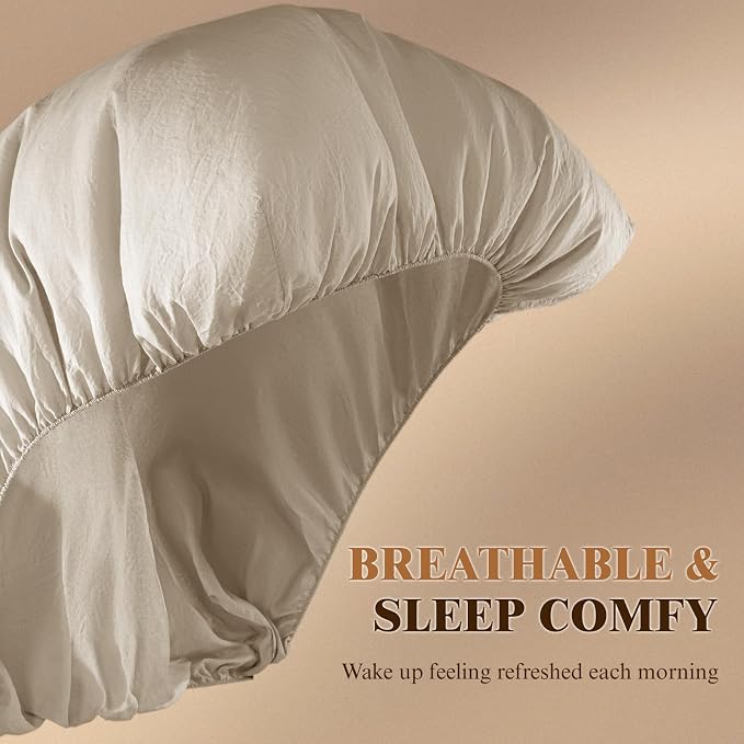 SONORO KATE 100% French Linen Fitted Sheet - Image 3