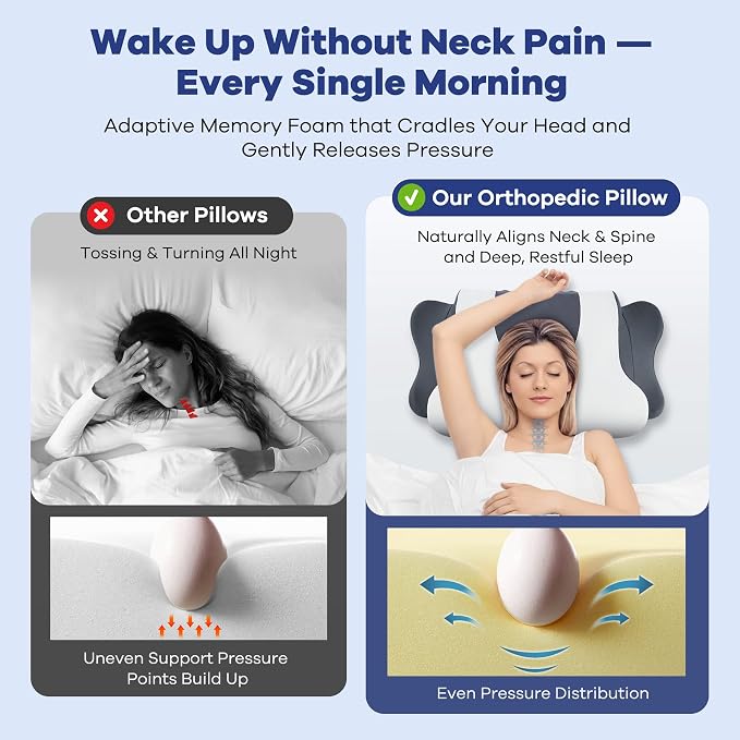 Cervical Neck Pillow for Pain Relief, Cervical Pillow - Image 2