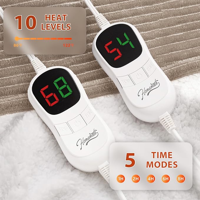 Homemate Electric Heated Blanket King Size - Image 3