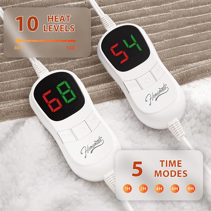 Homemate Electric Heated Blanket Queen Size - Image 3