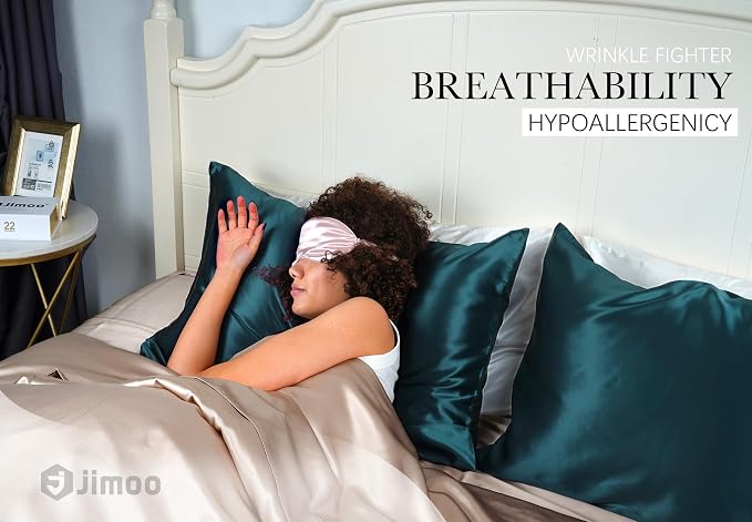100% Mulberry Silk Pillowcase for Hair and Skin, 22 Momme Pure Natural Silk - Image 3