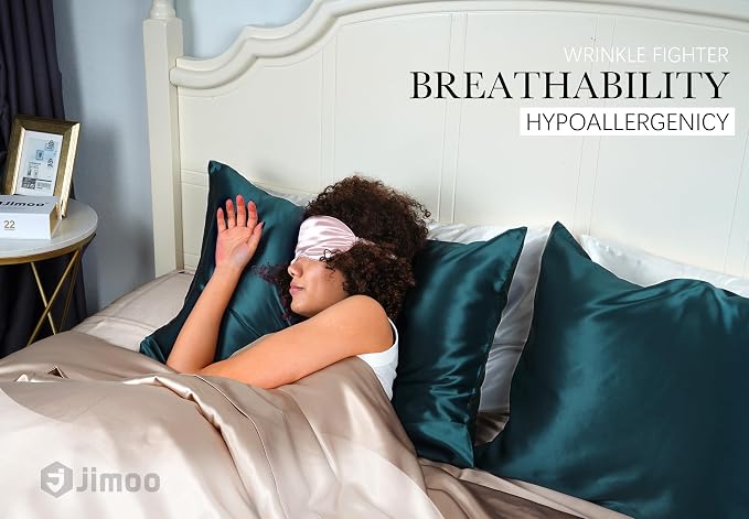 100% Mulberry Silk Pillowcase for Hair and Skin, 22 Momme Pure Natural Silk - Image 3