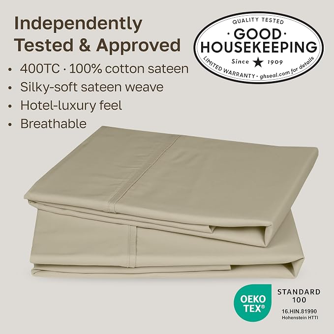 California Design Den Cotton King Pillowcase Set - Image 2