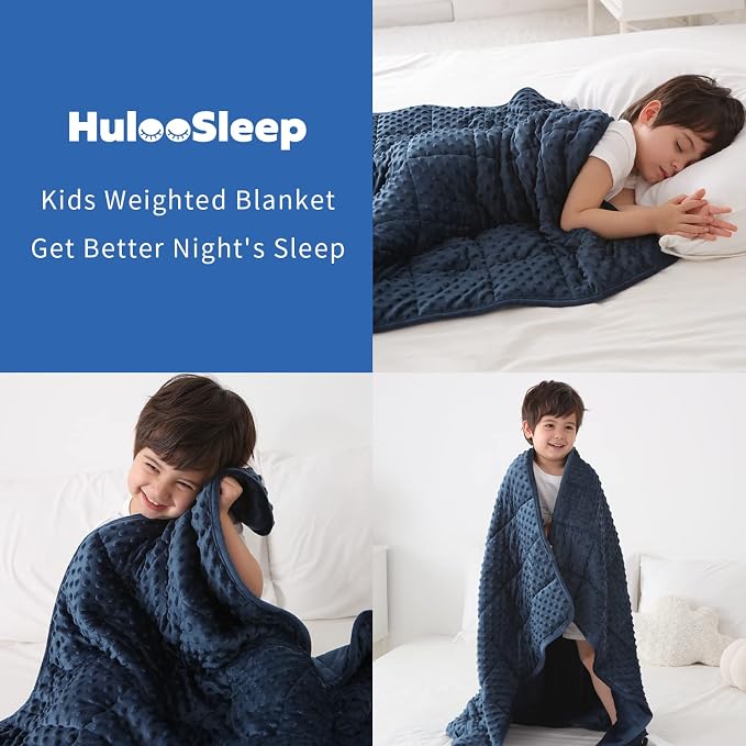 Huloo Sleep Kids Weighted Blanket Twin 5lbs Breathable Soft Minky Weighted - Image 4