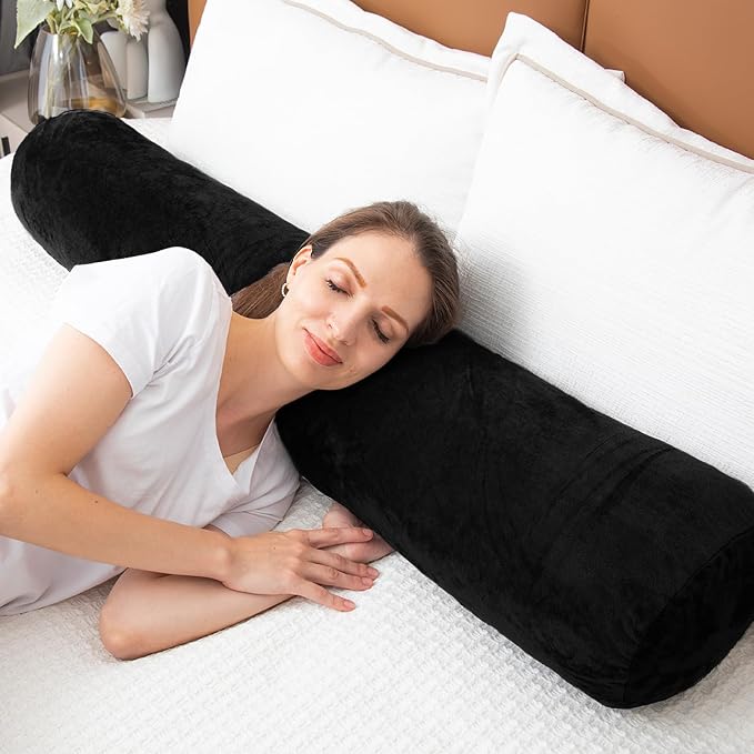 1 MIDDLE ONE Round Body Pillow for Adults, Long Bolster Pillow for Bed - Image 4