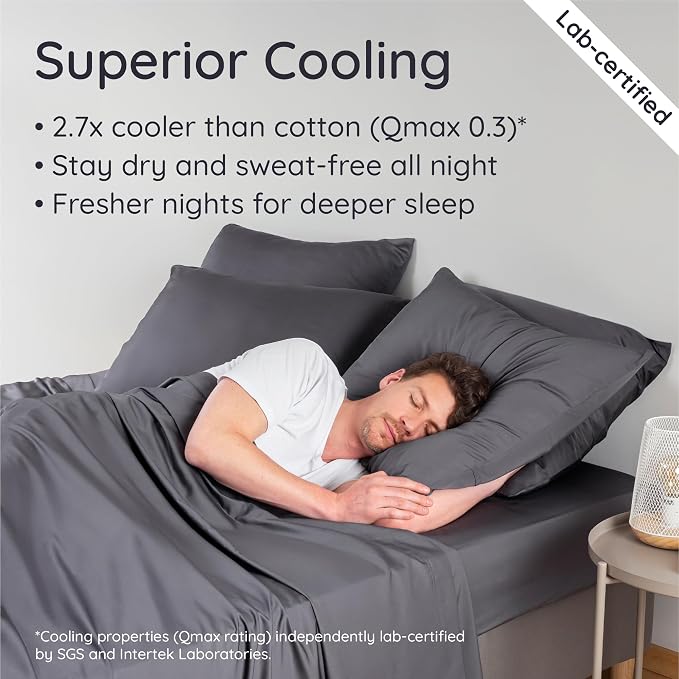 Bambaw 100% Viscose Derived from Bamboo Sheets Queen Size Set – 4pcs Cooling - Image 3