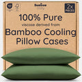 Bambaw 100% Viscose Derived from Bamboo Pillowcase King Size – Set of 2 Cooling by Bambaw
