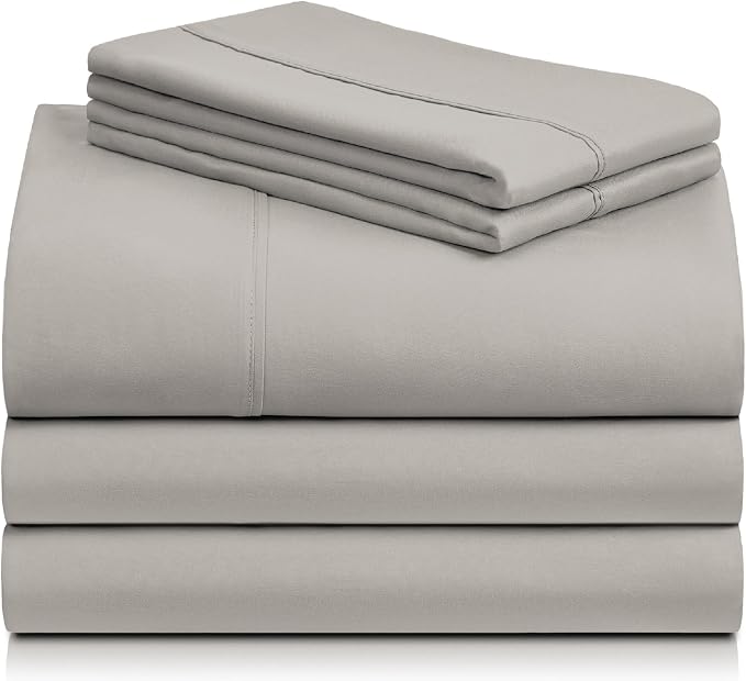 LuxClub 5 PC Split King Sheet Set, Breathable Luxury Bed Sheets, Deep Pockets - Image 8