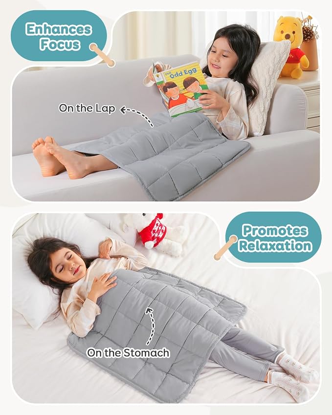 Topblan Weighted Lap Blanket 2 lbs, Summer Breathable Mini Weighted Lap Pad - Image 3