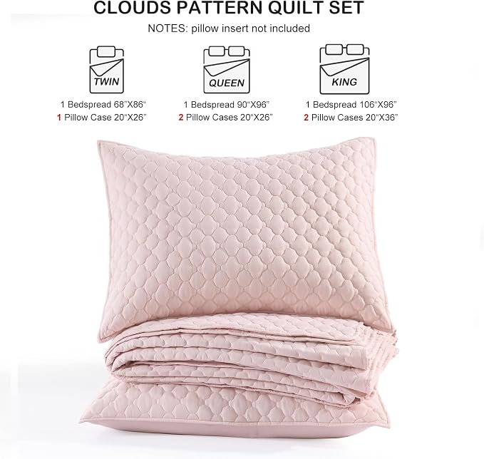 HORIMOTE HOME Quilt King Size Light Pink, Lightweight Quilt - Image 7