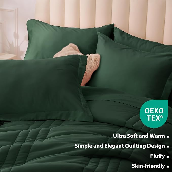 King Comforter Set Emerald Green - Image 5