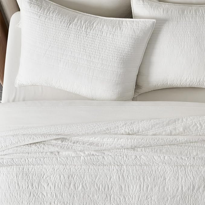 EVERGRACEHOME 100% Cotton Modern Lines Quilt Set King Size, Pre-Washed Soft - Image 3