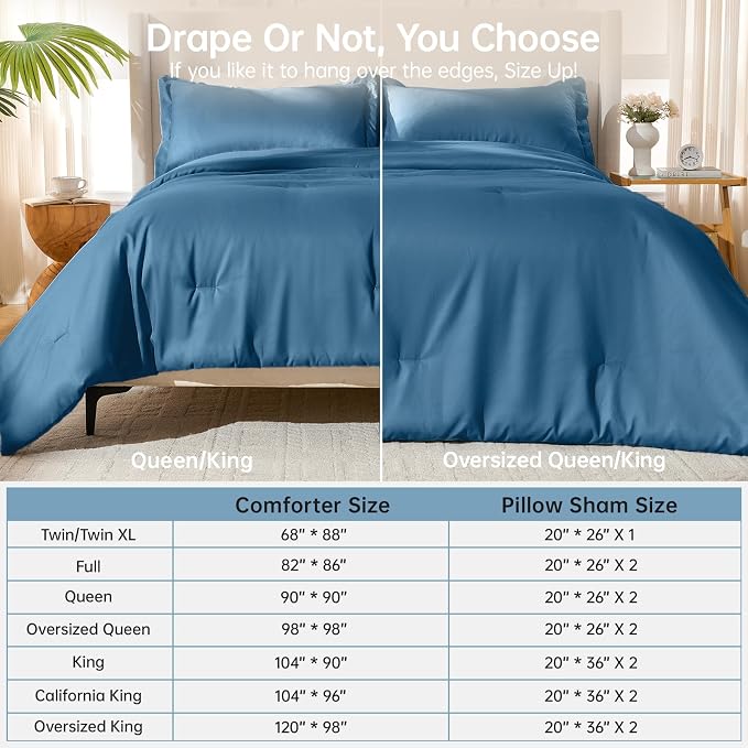 MUXHOMO Queen Comforter Set, All Season Ultra Soft Down Alternative Bedding - Image 8