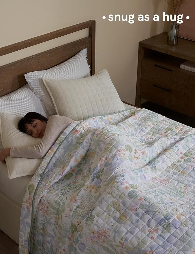 YnM 12lbs Weighted Blanket for Adults, Cooling Nylon/PE Heavy Bed Throw Blanket - Image 3