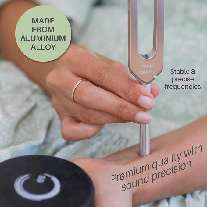 Resonance Tuning Fork for Healing Set – 128Hz, 384Hz for Stress Relief - Image 7