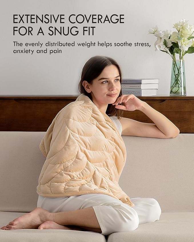 Kaisa Weighted Lap Blanket 5 lbs 23" x 29", Cozy Luxury Crystal Velvet Small - Image 2