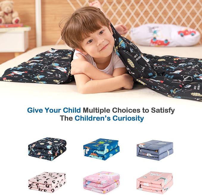 Sivio Weighted Blanket 5lbs, Universe Cooling Weighted Lap Blanket, Breathable - Image 7