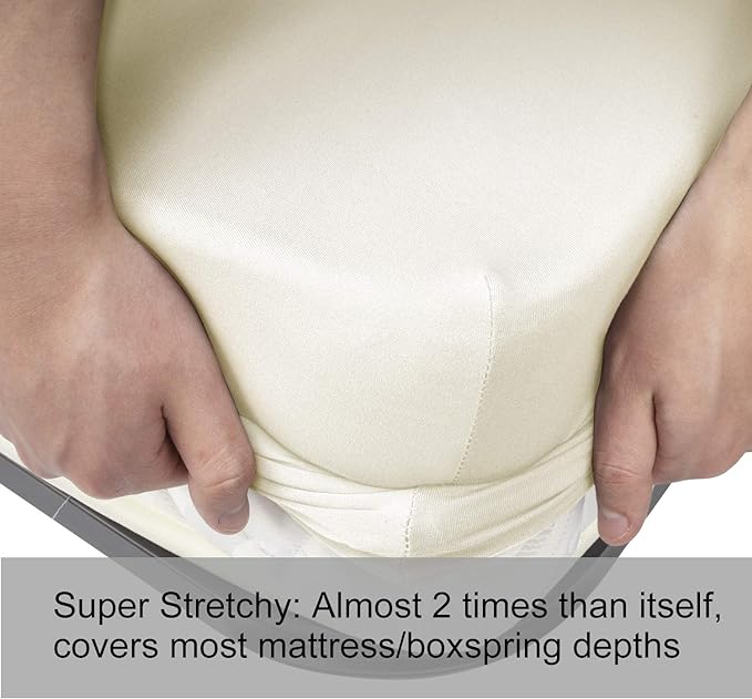 Soft Stretch Queen Size Fitted Sheet Only - Image 5