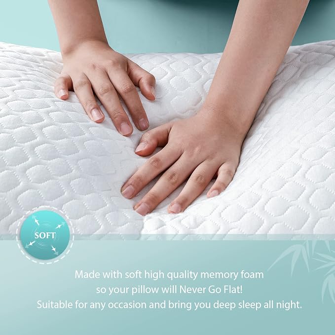Rainmr Extra Firm Body Pillow 1.5cm Cubies Memory Foam – Pain Relief & Sleeping - Image 6